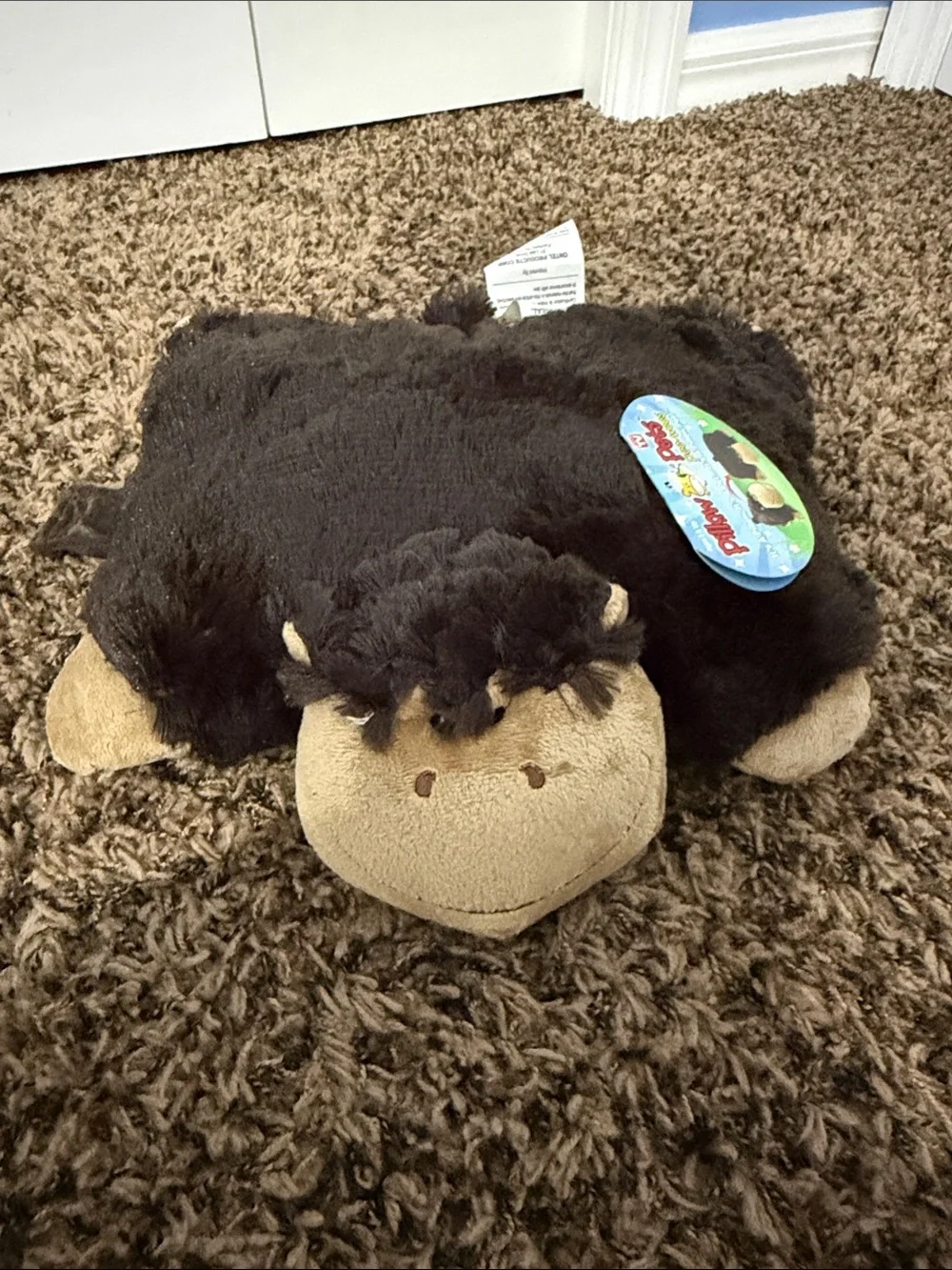 Black and Tan Plush Sheep Stuffed Animal - Brand Unknown